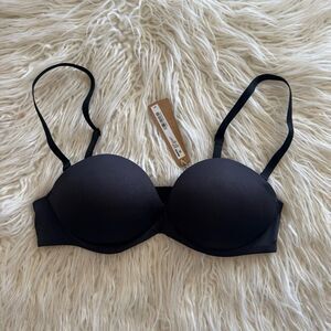 Skims Ultimate Push Up Strapless Bra Onyx Size 34B
